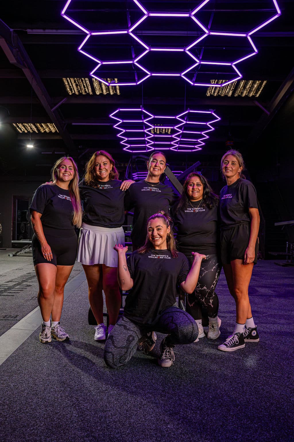 Nicole at CHSN Studios, a gym photography studio with a few of her 1 to 1 ladies.